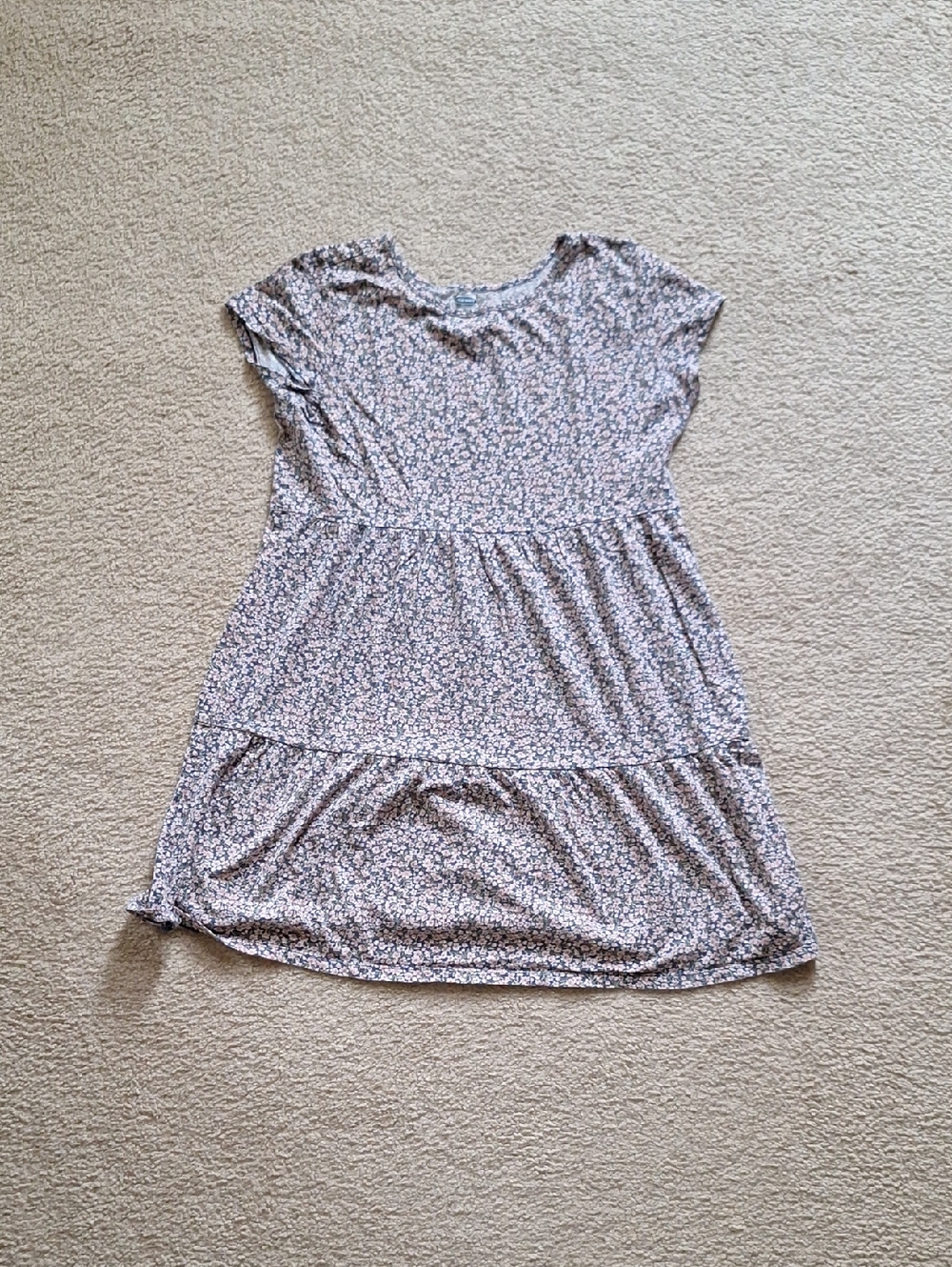 Old Navy Floral Tee Dress in Navy and Pink